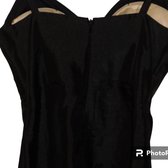 Da Vinci Black Cocktail Party Dress Size 12 Vintage Holiday - Picture 5 of 11
